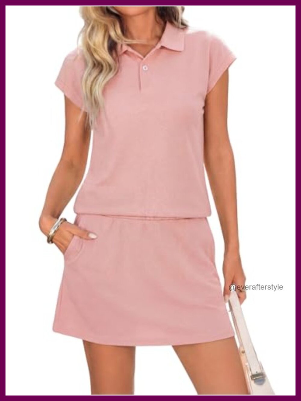 Two Piece Skirt Set Sleeveless Collar Neck Cotton Blend Summer Lounge Set